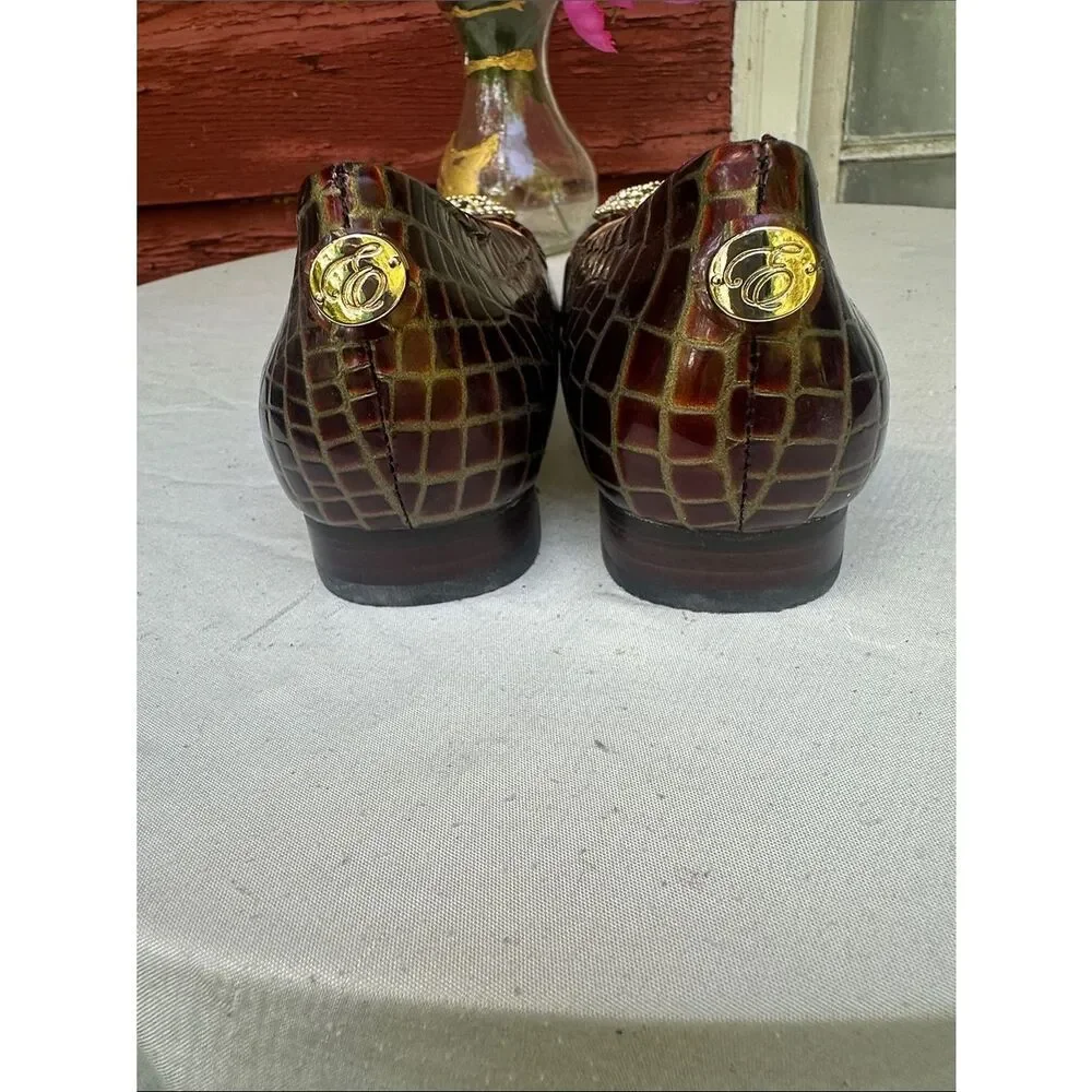 Diana E Kelley Croc Embellished Dress Shoes